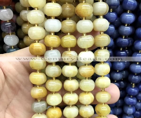 CME404 15 inches 8*12mm pumpkin yellow aventurine jade beads wholesale