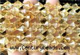 CME454 15 inches 8mm faceted bicone citrine gemstone beads