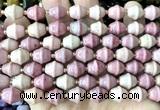 CME605 15 inches 10*11mm bicone pink wooden jasper beads