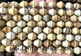 CME608 15 inches 10*11mm bicone picture jasper beads wholesale