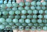 CME617 15 inches 10*11mm bicone green aventurine jade beads