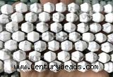 CME626 15 inches 10*11mm bicone white howlite turquoise beads