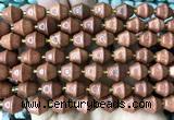 CME631 15 inches 10*11mm bicone goldstone beads wholesale