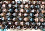 CME632 15 inches 10*11mm bicone blue & brown goldstone beads