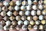 CME822 15 inches 8*10mm faceted bicone African agate beads