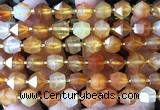 CME827 15 inches 8*10mm faceted bicone carnelian beads