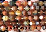 CME828 15 inches 8*10mm faceted bicone fancy agate beads