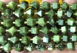 CME842 15 inches 8*10mm faceted bicone China jade beads