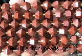 CME852 15 inches 8*10mm faceted bicone red jasper beads