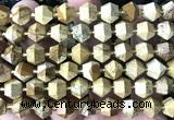 CME854 15 inches 8*10mm faceted bicone picture jasper beads