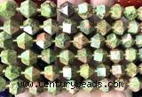 CME885 15 inches 8*10mm faceted bicone unakite gemstone beads