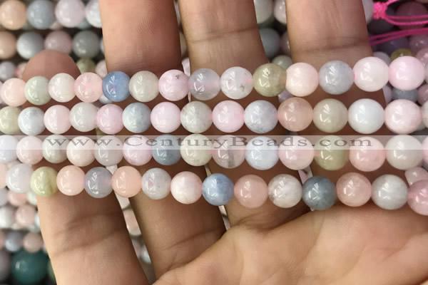 CMG330 15.5 inches 6mm round morganite beads wholesale