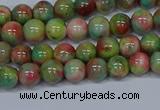 CMJ422 15.5 inches 6mm round rainbow jade beads wholesale