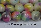 CMJ439 15.5 inches 12mm round rainbow jade beads wholesale