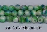 CMJ625 15.5 inches 6mm round rainbow jade beads wholesale