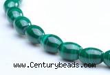 CMN21 4*6mm rice A grade natural malachite beads wholesale