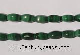 CMN223 15.5 inches 5*9mm faceted rice natural malachite beads