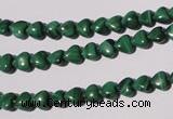 CMN255 15.5 inches 6*6mm heart natural malachite beads wholesale