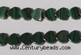 CMN261 15.5 inches 8*8mm heart natural malachite beads wholesale