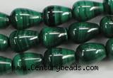 CMN414 15.5 inches 5*7mm teardrop natural malachite beads wholesale