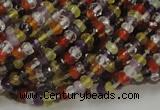 CMQ34 15.5 inches 2.5*4mm faceted rondelle multicolor quartz beads