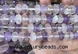 CMQ520 15.5 inches 8*12mm faceted rondelle colorfull quartz beads