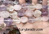 CMQ522 12*16mm - 15*20mm faceted nuggets colorfull quartz beads