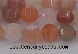 CMS1167 15.5 inches 8mm faceted round rainbow moonstone beads