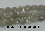 CMS129 15.5 inches 8mm faceted coin moonstone gemstone beads