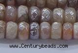 CMS1322 15.5 inches 5*8mm faceted rondelle AB-color moonstone beads