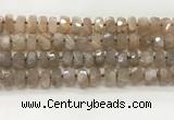 CMS1664 15.5 inches 6*10mm - 8*11mm faceted tyre moonstone beads