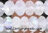 CMS1868 15.5 inches 5*8mm faceted rondelle white moonstone beads