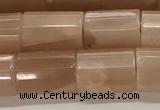 CMS1950 15.5 inches 10*14mm faceted tube moonstone beads