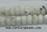 CMS218 15.5 inches 6*10mm rondelle white moonstone gemstone beads