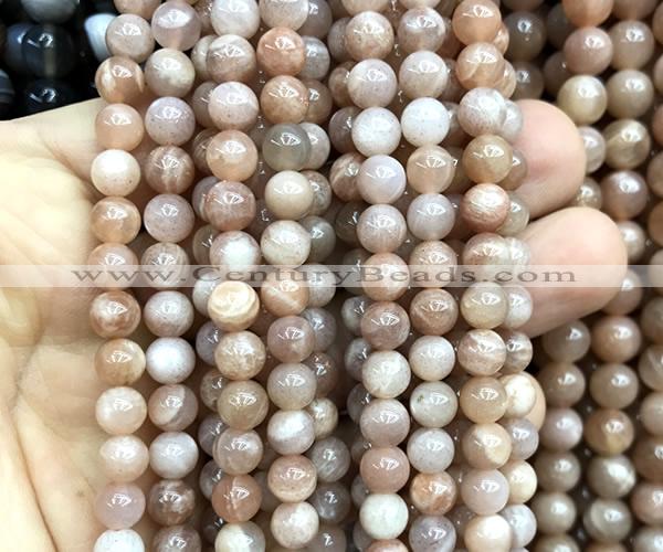 CMS2355 15 inches 6mm round moonstone beads wholesale