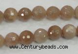 CMS60 15.5 inches 10mm faceted round moonstone gemstone beads