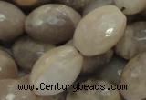 CMS72 15.5 inches 16*20mm faceted rice moonstone gemstone beads