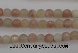 CMS870 15.5 inches 6mm faceted round moonstone gemstone beads