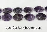 CNA1195 15.5 inches 30*40mm oval amethyst beads wholesale