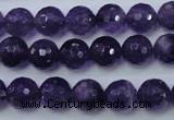 CNA253 15.5 inches 10mm faceted round natural amethyst beads