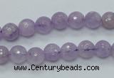 CNA310 15.5 inches 8mm faceted round natural lavender amethyst beads