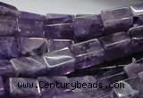 CNA36 15.5 inches 8*12mm cuboid grade AB natural amethyst beads