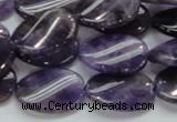 CNA43 15.5 inches 15*20mm twisted oval grade A natural amethyst beads