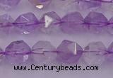 CNA731 15.5 inches 8mm faceted nuggets light lavender amethyst beads