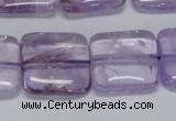 CNA844 15.5 inches 18mm square natural light amethyst beads