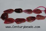 CNG1209 15.5 inches 25*35mm - 35*45mm freeform agate beads