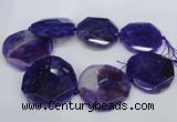 CNG1345 15.5 inches 52*55mm faceted freeform agate beads