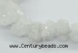 CNG1540 15.5 inches 6*8mm - 15*20mm nuggets plated druzy quartz beads