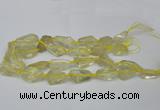 CNG1702 15.5 inches 15*20mm - 18*35mm nuggets lemon quartz beads