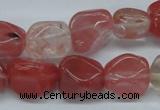 CNG205 15.5 inches 12-4mm*16-18mm nuggets cherry quartz beads